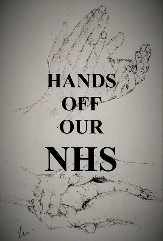 Image of Caring Hands  Hands off our NHS